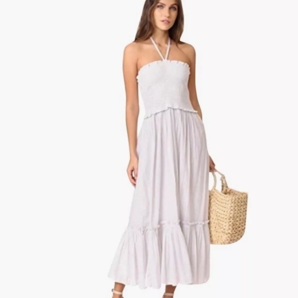 Rebecca Taylor LA VIE LUREX STRIPE HALTER DRESS